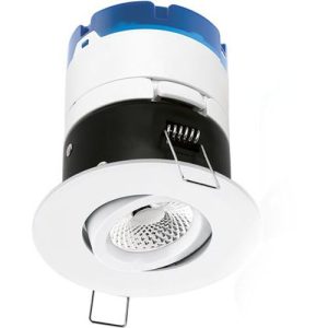 AURORA 220-240V 6W LED IP65 DIMM. ADJ. FIRE RATED DOWNLIGHT 3000K WHITE