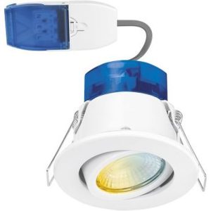 AURORA 240V 4W/6W LED IP65 ADJUSTABLE DIMM. FIRE RATED DOWNLIGHT FASTRFIX WHITE 3000K/4000K/5700K