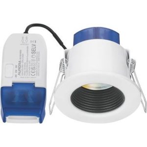 AURORA 240V 4W/6W/8W LED IP65 FIXED BAFFLED DIMM. FIRE RATED DOWNLIGHT WHITE 3000K/4000K/5700K