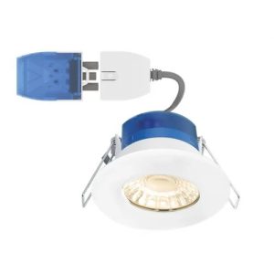AURORA 240V 6W LED IP65 FIXED DIMMABLE FIRE RATED DOWNLIGHT FASTRFIX CRI90 WHITE 4000K
