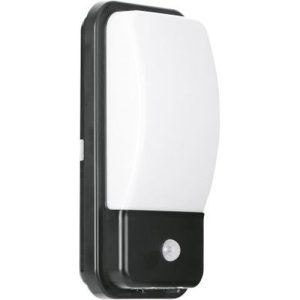 AURORA 220-240V 10W IP65 300X150MM 1100LM IK06 PIR LED SECURITY BULKHEAD BLACK 4000K