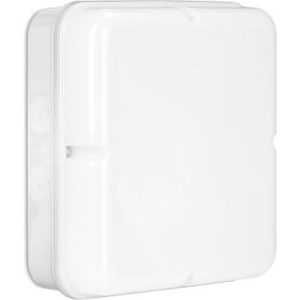 AURORA 240V 20W IP65 LED SQUARE BULKHEAD BLACK EMERGENCY 4000K