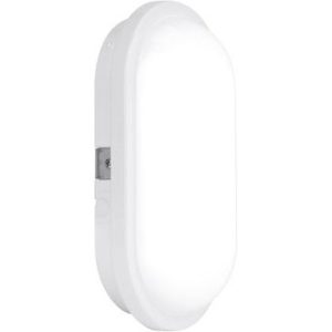 AURORA 220-240V 15W IP65 1655LM IK06 POLYCARBONATE OVAL LED BULKHEAD WHITE 4000K