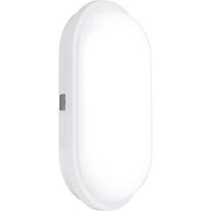 AURORA 220-240V 20W IP65 2050LM IK06 POLYCARBONATE OVAL LED BULKHEAD WHITE 4000K