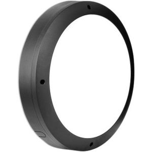 AURORA 220-240V 18W IP65 1950LM LED ROUND BULKHEAD MICROWAVE BLACK 4000K