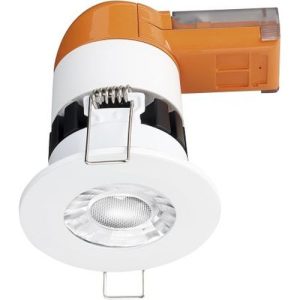 AURORA 240V 6W 580LM 60? FIXED DIMMABLE FIRE & ACOUSTIC RATED LED DOWNLIGHT 3000K