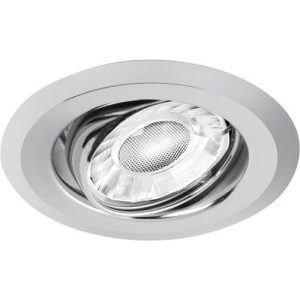 AURORA GU10 ADJUSTABLE PRESSED STEEL SPRING CLIP DOWNLIGHT POLISHED CHROME