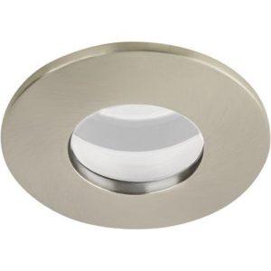AURORA GU10 IP65 PRESSED STEEL SPRING CLIP DOWNLIGHT SATIN NICKEL