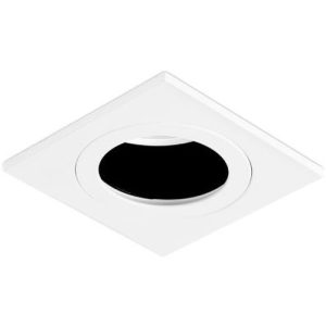 AURORA GU10 FIXED BAFFLED DOWNLIGHT SQUARE MATT WHITE