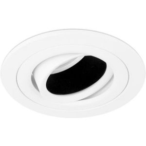 AURORA 240V GU10 ADJUSTABLE BAFFLED DOWNLIGHT MATT WHITE