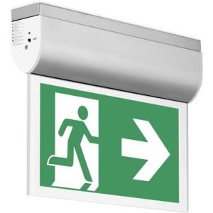 AURORA 240V ALUMINIUM CEILING SURFACE LED EMERGENCY EXIT SIGN WITHOUT LEGEND