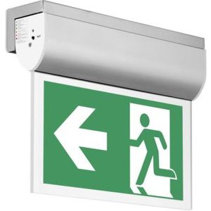 AURORA 240V ALUMINIUM WALL MOUNTED LED EMERGENCY EXIT SIGN WITHOUT LEGEND