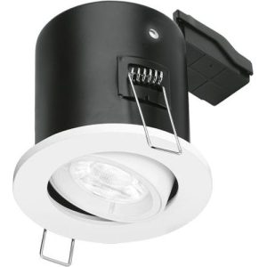 AURORA 240V GU10 ADJUST. LOCK RING ACOUSTIC COMPACT FIRE DL WHITE