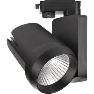 AURORA 240V 45W 4500LM 36? NON DIMMABLE ADJUSTABLE 3-CIRCUIT TRACK LED SPOTLIGHT BLACK 4000K