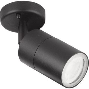 AURORA 240V GU10 IP44 ALUMINIUM ADJUSTABLE WALL LIGHT BLACK