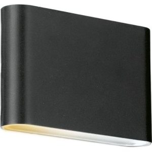 AURORA 240V 6W IP65 CS FIXED UP/DOWN LED WALL LIGHT BLACK 3000K-4000K-5700K