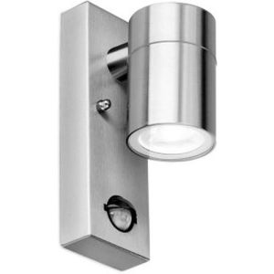 AURORA GU10 IP44 ALUMINIUM DOWN PIR WALL LIGHT WHITE
