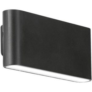AURORA 240V 6W IP65 178X76X50MM 310LM ALUMINIUM FIXED DOWN LED WALL LIGHT BLACK 4000K