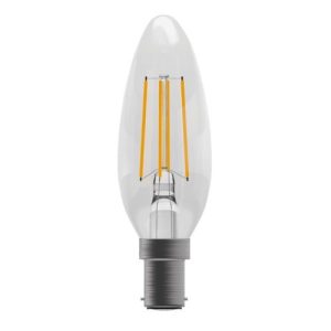 BELL 4W SBC LED DIMMABLE FILAMENT CLEAR CANDLE 2700K