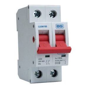 BG 4 WAY 100A DP MAIN SWITCH BOARD