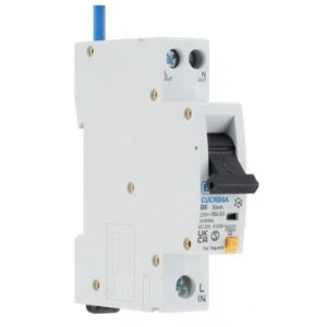 BG CUCRB06A 6A 30mA 6KA TYPE-A B-CURVE 1 POLE COMPACT RCBO