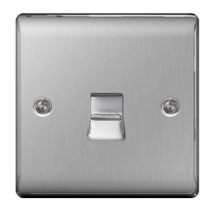 BG NEXUS BRUSHED STEEL SLAVE TEL POINT