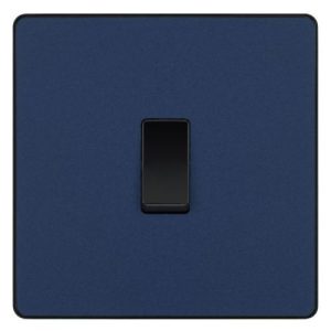 MATT BLUE EVOLVE 1 GANG 2 WAY LIGHT SWITCH - BLACK