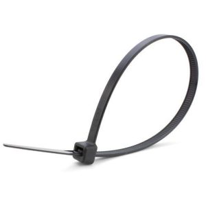 200MM X 3.6MM BLACK CABLE TIES (100)