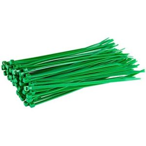 200MM X 4.8MM GREEN CABLE TIES (100)