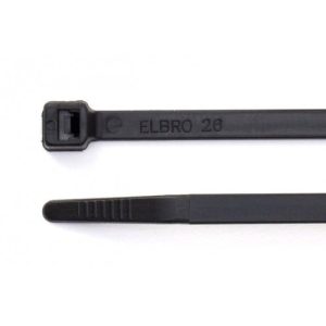 430MM X 4.8MM BLACK CABLE TIES (100)