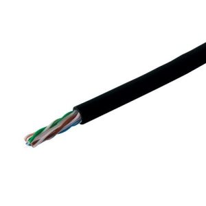 CAT6.E SOLID COPPER BLACK EXTERNAL 4P 0.57MM DATA CABLE (100MTRS)