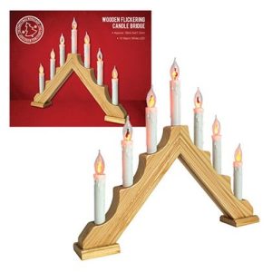 7 LIGHT FLICKERING PINE CANDLE BRIDGE