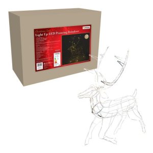 110 LED LIGHT UP PRANCING REINDEER - 70CM TALL