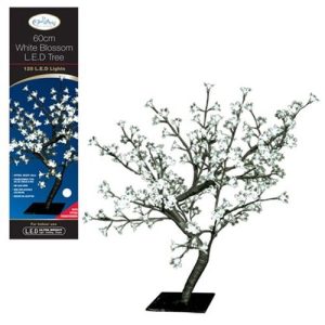 60CM 128 LED BLOSSOM TREE - WHITE