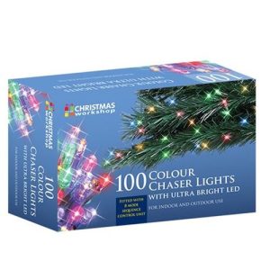 100 LED CHASER LIGHTS IN/OUT MULTI-COL.