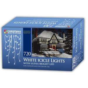 720 LED ICICLE CHASER LIGHTS- WHITE. 17.6MTR OF LIGHTS