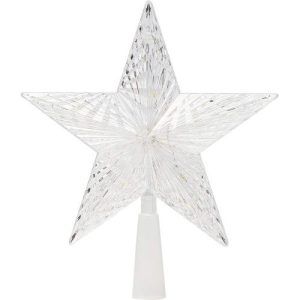 18CM WHITE LED STAR TREE TOPPER