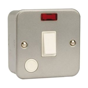 CLICK ESSENTIALS METAL CLAD 1-GANG 2 POLE 20A SWITCH NEON & FLEX OUTLET