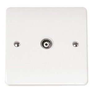 CLICK MODE TV/SATELLITE OUTLETS ISOLATED COAXIAL SOCKET SINGLE OUTLET