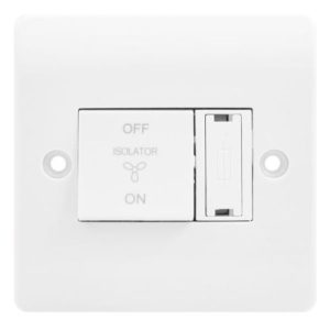 CLICK MODE FUSED 10A 3 POLE FAN ISOLATOR C/W 3A FUSE