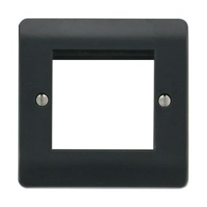 CLICK NEW MEDIA UNFURNISHED PLATES MODE PART M SINGLE PLATE TWIN NM APERTURE ANTHRACITE GREY