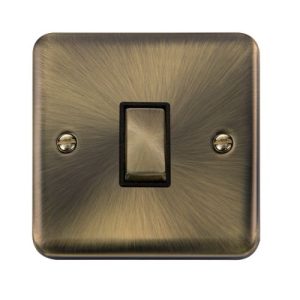 CLICK DECO PLUS ANTIQUE BRASS 10A 1G 2 WAY INGOT SWITCH