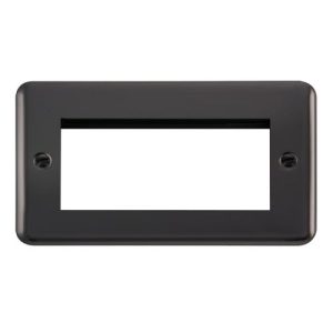 CLICK NEW MEDIA 4-GANG PLATES 2G QUAD APERTURE NEW MEDIA