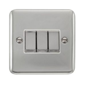 CLICK DECO PLUS POLISHED CHROME 10A 3G 2 WAY INGOT SWITCH