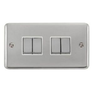 CLICK DECO PLUS POLISHED CHROME 10A 4G 2 WAY INGOT SWITCH