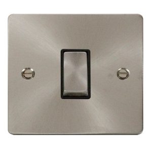 CLICK DEFINE BRUSHED STAINLESS FLAT PLATE INGOT 10A 1-GANG 2WAY SWITCH