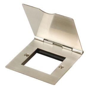 CLICK NEW MEDIA 4-GANG PLATES 1G TWIN APERTURE FLOOR SOCKET