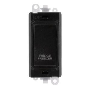 CLICK GRIDPRO BLACK 20A DP SWITCH MODULE "FRIDGE FREEZER" (BLACK INS)