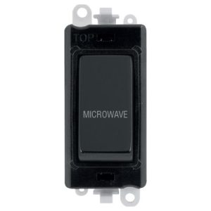 CLICK GRIDPRO MATT BLACK 20A DP SWITCH MODULE MICROWAVE (BLACK INS)