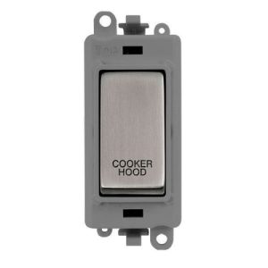 CLICK GRIDPRO STAINLESS STEEL 20A DP SWITCH MODULE "COOKER HOOD" (GREY INS)